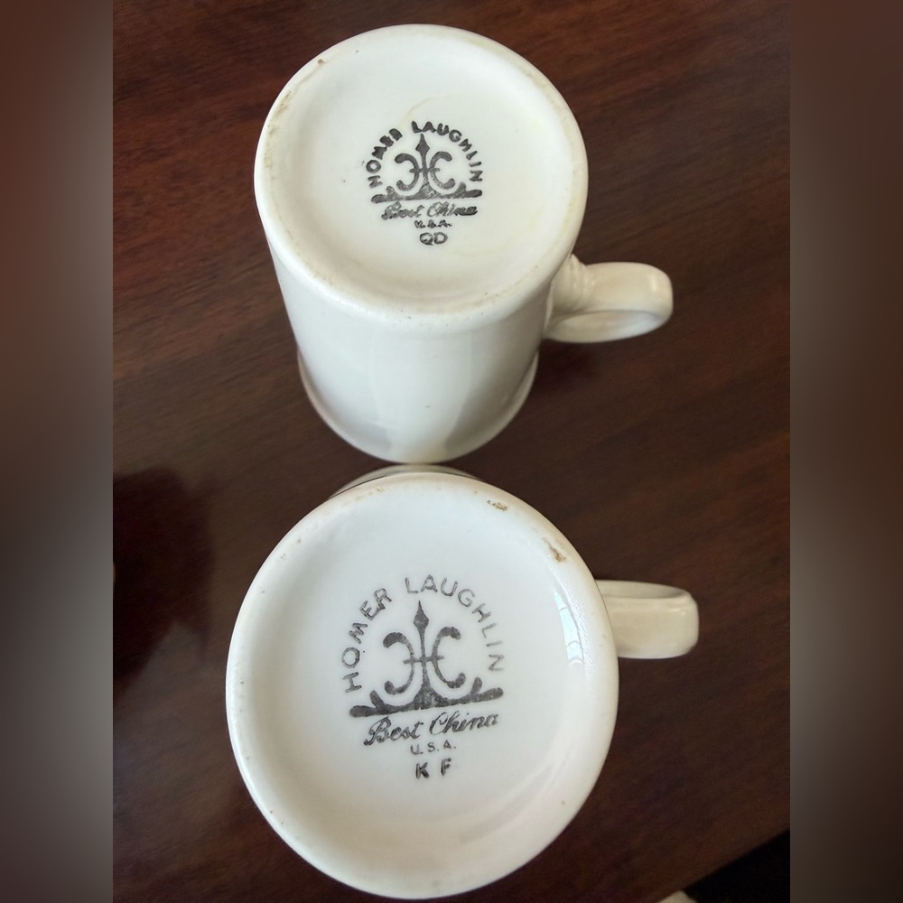 Vintage Homer Laughlin Best China Mug - Tall Latte Small White Cup Restaurant - Picture 5 of 5